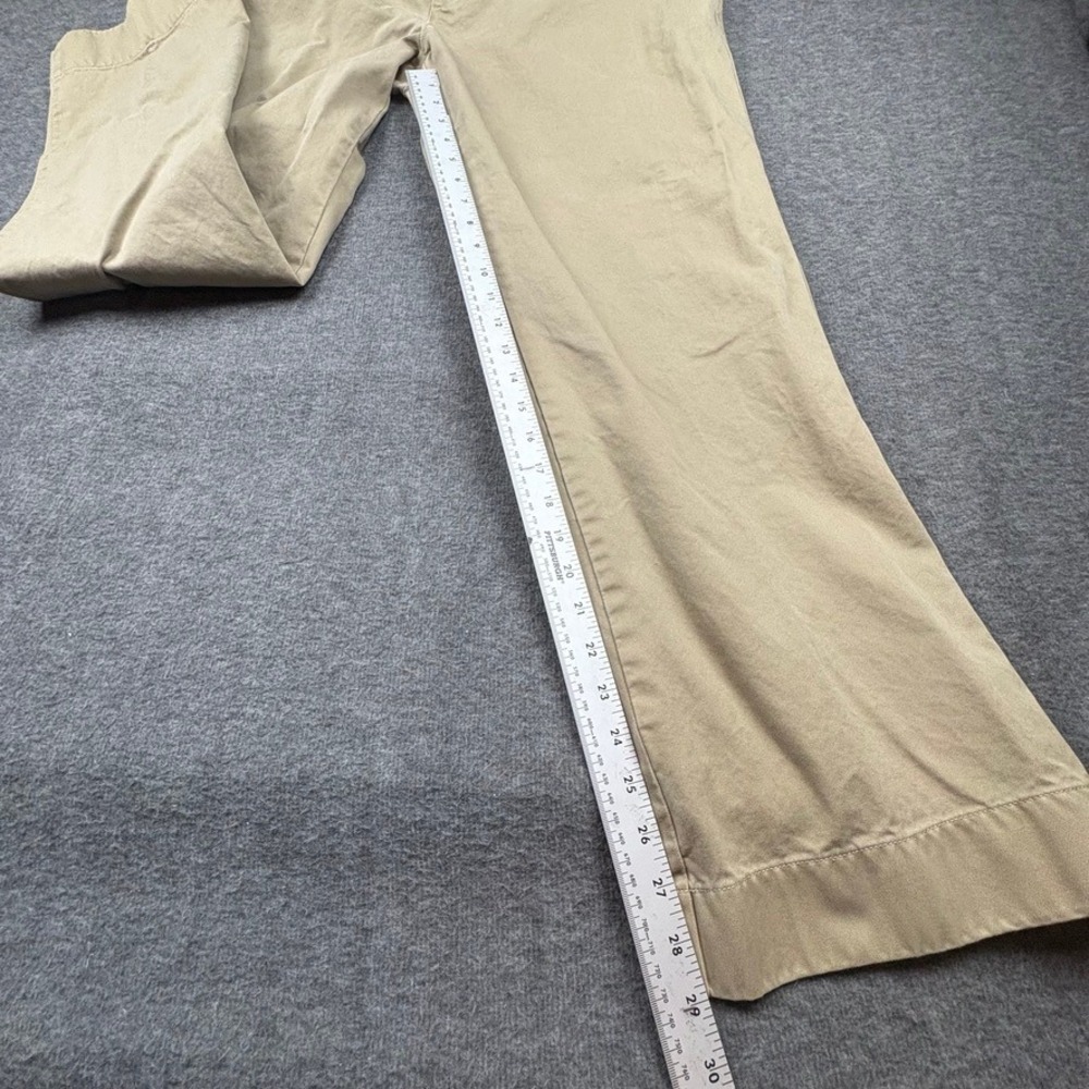 LL Bean‎ Mens 36x32 FITS (34X29) Khaki Beige Cotton Casual Chino Pants Trousers - Picture 10 of 12